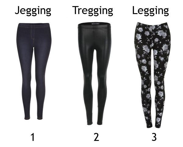 Difference between leggings and jeggings